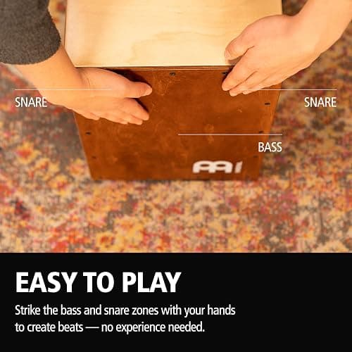 Jam Cajon Box Drum with Snare and Bass Tone for Acoustic Music — MADE IN EUROPE — Baltic Birch Wood, Play with Your Hands, 2-YEAR WARRANTY thumbnail 4