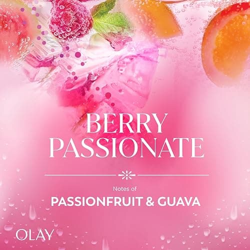 Olay Body Wash for Women, 24/7 Skin-Loving Freshness, Miami Mocktails, Plant Based Cleansers, Vitamin B3 & Antioxidant Blend, All Skin Types, Berry Passionate with Passionfruit & Guava Scent, 22 fl oz thumbnail 4