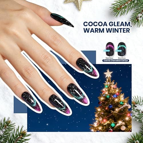 Beetles Cat Eye Gel Nail Polish Set - 36 Colors Red Purple Brown Green Burgundy Magnetic Christmas Gel Polish Kit Base Gel Glossy Matte Top Coat Magnet Soak off UV DIY Salon Nail Art Gift for Women thumbnail 5