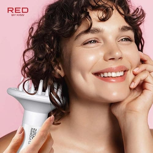 Red by KISS HandleLess Blow Dryer 2200W Ceramic Tourmaline White Color, 3 Heat Settings, Pik and Diffuser Included Comfortable Grip, Ionic for Frizz-Free Shine, Detangler & Straightening thumbnail 7
