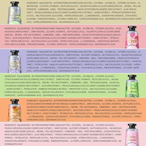 Yoken 20% Shea Butter Hand Cream Gift Set, Instant Moisturizing Hand Cream for Women Dry Hands with Delicate Tin, Floral-Scented Hand Lotion 6 x 1 OZ thumbnail 8