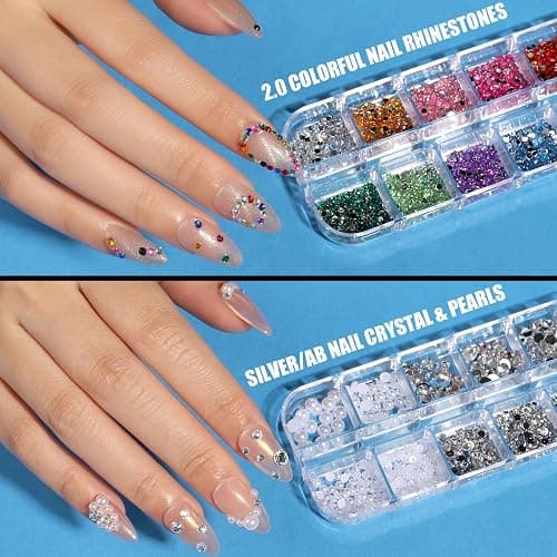 Teenitor Acrylic Nail Kit With Chrome Powder, Almond Tips, Art Brushes, Charms, 3D Gel, Tools, Stand - Beginner Set thumbnail 7