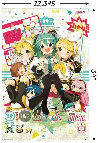 Trends International Hatsune Miku Hey Wall Poster 22.375" X 34" thumbnail 3