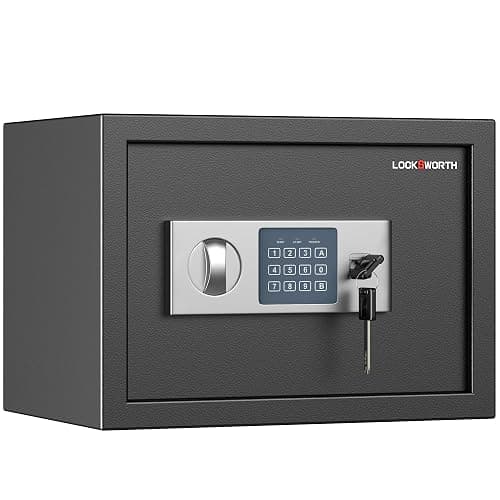 Locksworth Safe for Home, 0.6 Cubic Feet Safety Box, Lock Box for Money, Jewelry, Documents and Guns, Digital Security Safe for Office, Hotel and Personal Use, 13.8"W x 9.8"D x 9.8"H thumbnail 8