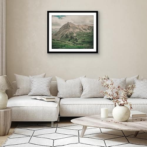 Americanflat 28x34 Poster Frame - Matted to 24x30 - Engineered Wood - Black | Polished plexiglass front, hangs vertical or horizontal, sawtooth hangers included, secure turn-tab backing thumbnail 7