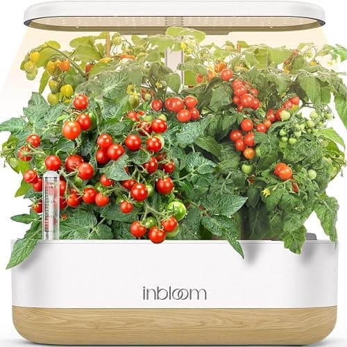 inbloom Hydroponics Growing System 12 Pods, Indoor Herb Garden with LEDs Full-Spectrum Plant Grow Light, Water Shortage Alarm, Automatic Timer, Height Adjustable,Gardening Gifts for Women, White - Image 1