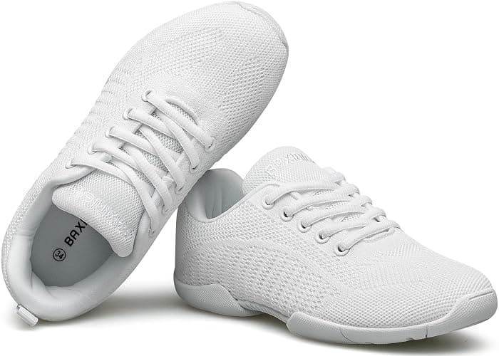 BAXINIER Girls White Cheerleading Shoes Breathable Youth Cheer Competition Sneakers Athletic Training Dance Tennis Walking Shoes thumbnail 6