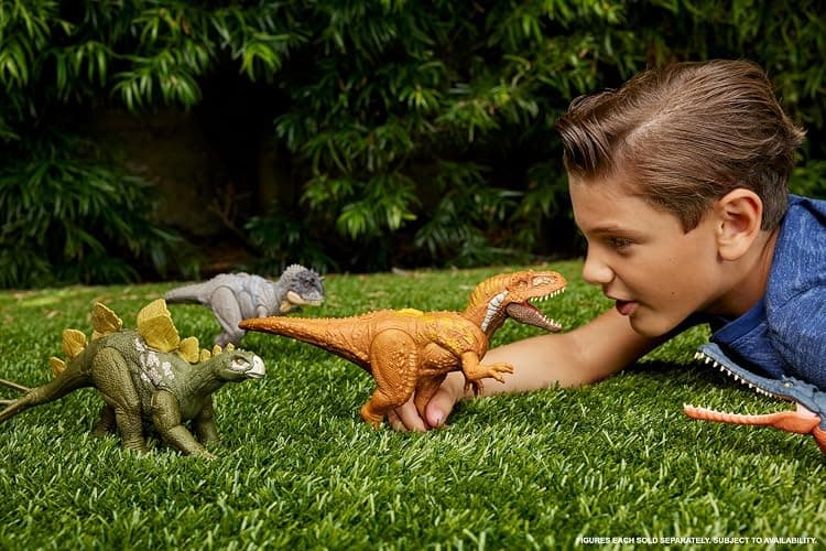 Mattel Jurassic World Wild Roar Dinosaur Toy with Sound & Attack Move, Gryposuchus Posable Action Figure Includes Digital Play, 11 inches Long - Gryposuchus thumbnail 2