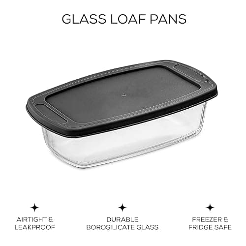 JoyJolt 3pc Loaf Pans for Baking Bread with Lids Baking Set. 1.9 Quart, Large Rectangular Baking Dish With Lid. Oven Pan, Banana Bread Pan, Lasagna Pan Deep with Lid, Bread Saver Container Airtight thumbnail 3