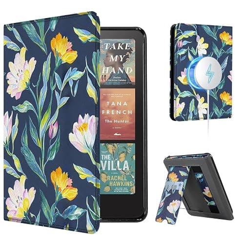 CoBak Stand Case for 7" Kindle Paperwhite 12th Gen 2024 and Kindle Colorsoft with Hand Strap - Compatible with iPhone MagSafe, for Samsung/Belkin/Anker Wireless Charging Pads, Durable, Auto Sleep Wake - Image 1