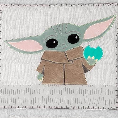 Lambs & Ivy Star Wars The Child Baby Yoda Nursery 3-Piece Baby Crib Bedding Set thumbnail 9