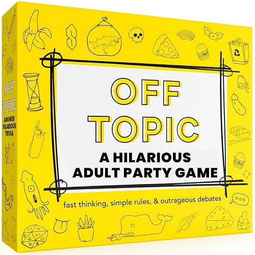 OFF TOPIC Party Game for Adults - Fun Adult Board Games for Groups of 2-8 Players - Hilarious Game Night Card Game for Friends, Family & More - Image 1
