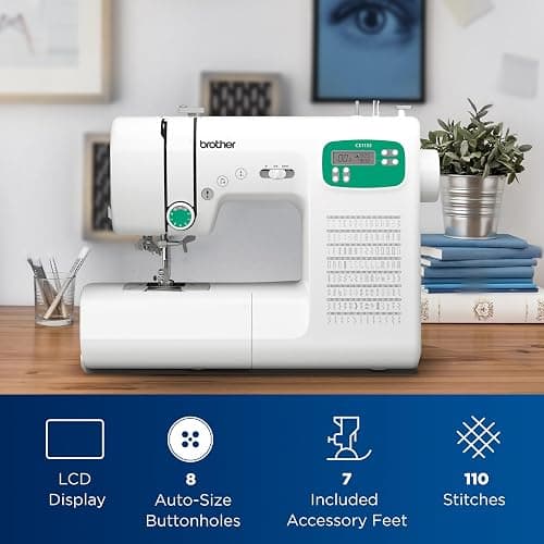 Brother CE1155 Computerized Sewing Machine, 110 Built-in Stitches, LCD Display, 7 Included Feet thumbnail 5