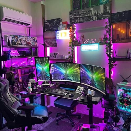Kado 25" Class Dual Gaming Monitor Setup - 2-Pack 24.5" Curved 1500R 240Hz 1ms 1920x1080 Computer Monitor, Parallel Gaming AMD FreeSync Premium Panoramic, VESA Mount HDMI DisplayPort Built-in Speakers thumbnail 6