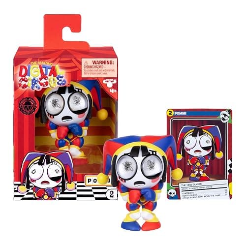 The Amazing Digital Circus Officially Licensed Pomni Vinyl Figure, Quality 4" Boxed Collectible Figure with Jittery Eyes & Collector Card, 4 Posed Vinyl Figures to Collect in Premier Collection thumbnail 2