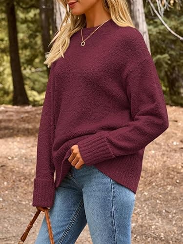 LILLUSORY Women Oversized Warm Cozy Knit Sweaters 2026 Fall Fashion Outfits | Fuzzy Knit, Warm Chunky Long Pullover, Cute Winter Clothing, Old Money Clothes, Ladies Trendy Tunic thumbnail 3