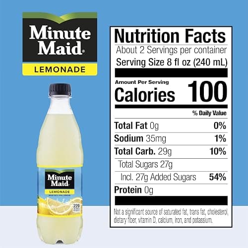 Minute Maid Lemonade Made w/Real Lemons, 16.9 fl oz, 6 Pack thumbnail 4