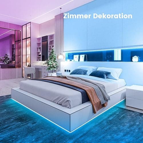 VKH LED Strip 10m, LED Streifen Bluetooth RGB LED Band 10m Selbstklebend mit Fernbedienung und APP, LED Lichterkette LED Beleuchtung für Zimmer Party thumbnail 4