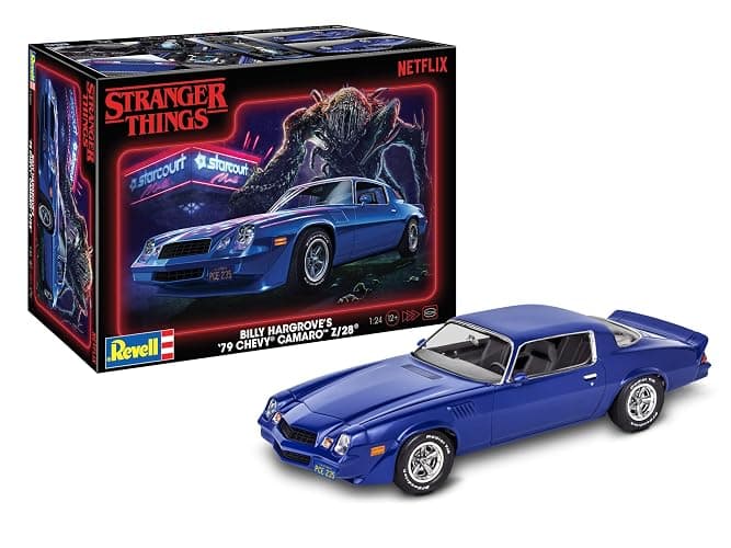 Revell 14560 Stranger Things Billy Hargrove's'79 Chevy Camaro Z/28 1:24 Scale 89-Piece Skill Level 4 Model Building Kit - Image 1