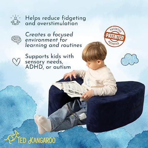 TED KANGAROO Sensory Soft Squeeze Seat – Calming Compression Chair for Kids with Sensory Needs, Washable Cover, Rocking Design thumbnail 3
