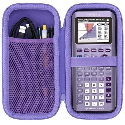 Lebakort Hard Case Compatible with Texas Instruments TI-84 Plus CE/TI-84 Plus/TI-84 Evo/TI-Nspire CX II CAS/TI-Nspire CX II/TI-83 Plus/TI-89/TI-85/TI-86 Color Graphing Calculator (Iris Purple Case) - Image 1