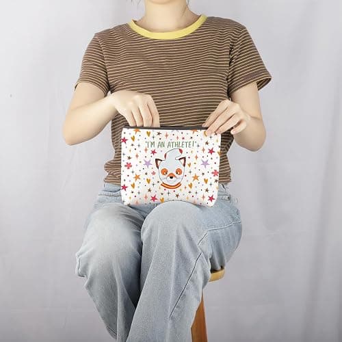 MNIGIU Fantastic Fox Inspired Ash Gift I’m Athlete Makeup Zipper Pouch for Fox Ash Lover (Athlete), Medium thumbnail 6