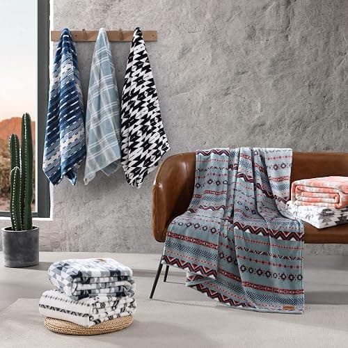 Wrangler - Blanket, Super Soft Plush Bedding, Yellowstone Inspired Throw Blanket for Couch or Bed (Diamond Trail Black, 50" x 70") thumbnail 7