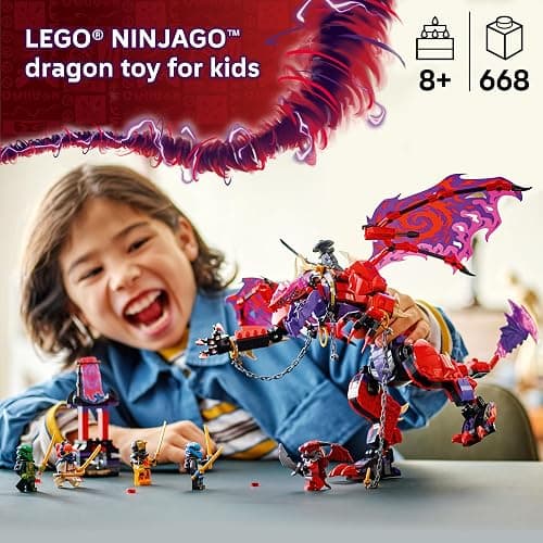 LEGO NINJAGO Thunderfang Dragon of Chaos Building Toy for Kids Ages 8+ - Dragon Rising Playset with 6 Minifigures and Poseable Figure - Birthday Gift Idea for Boys and Girls - 71832 thumbnail 2