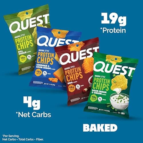 Quest Nutrition Protein Chips Variety Pack, Dill Pickle, BBQ, Cheddar & Sour Cream, Sour Cream & Onion, High Protein, Low Carb, Gluten Free 1.1 oz (Pack of 8) thumbnail 5