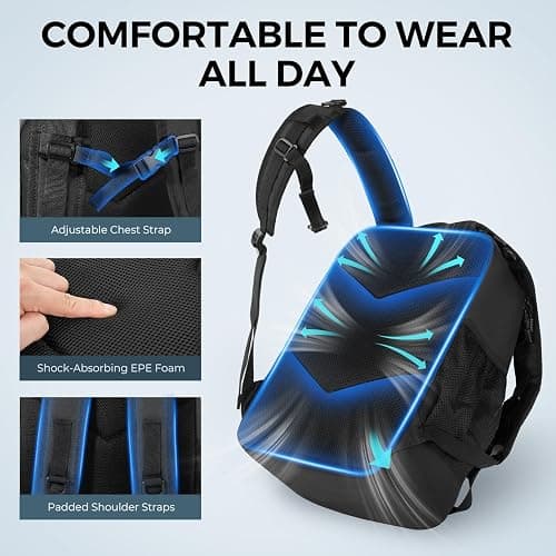 KastKing KarryAll KastMate Fishing Tackle Backpack,Water-Resistant Tackle Bag With 2 Rod Holders,Fishing Gear and Equipment With Large Gear Storage,Black thumbnail 5