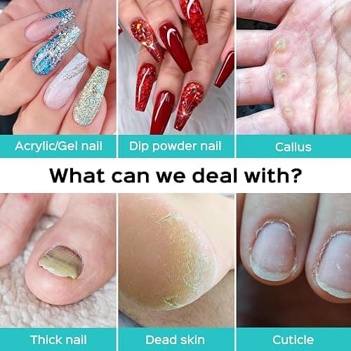 COSLUS Electric Nail Drill File Professional: for Acrylic Gel Dip Powder Nails Portable Nail Drill Machine Kit Manicure Pedicure Tools Polishing Set with Nail Drill Bits Sanding Bands thumbnail 3