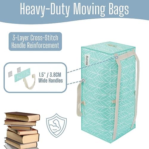 VENO 6 Pack Heavy Duty Moving Bags with Backpack Straps, Zippers & Handles, Extra Large Packing Bags for College Dorm Essentials, Moving Supplies Alternative to Cardboard Moving Boxes thumbnail 3