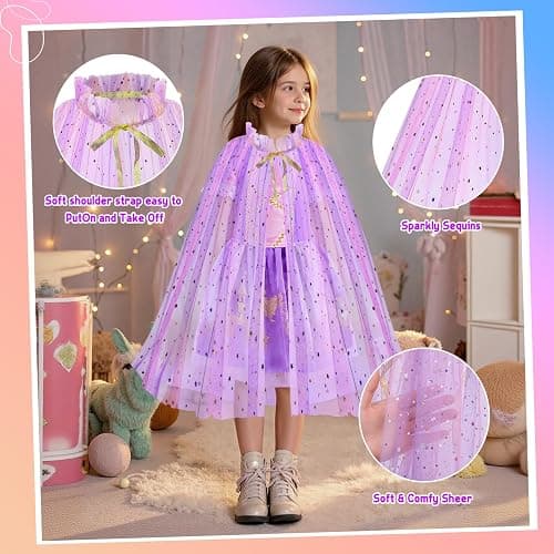 Meland Princess Dress Up - Dress Up Clothes for Girls with Toys,Christmas Birthday Gift for Toddler Girls 3,4,5,6,7,8 Years thumbnail 3