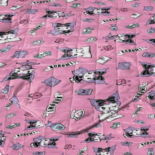 Sanrio Kuromi Fortune Teller Quilted Throw, Comfy Throw, Adults Boys Girls, Soft Lightweight for Chair or Couch, 60 x 80 inches thumbnail 3