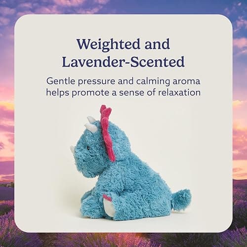 warmies Microwavable & Weighted Stuffed Animals, Triceratops - Heated Stuffed Animal Plushie for Warmth & Comfort - Cute Soft Plush Toys for Adults & Children (Boys, Girls, Babies & Toddlers) thumbnail 3
