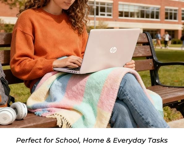 HP Student Slim Laptop, 2026 Edition, Intel N150 Processor, 4GB DDR5 RAM, 128GB SSD, Long Battery Life, Windows 11, Copilot AI for Everyday Use thumbnail 9