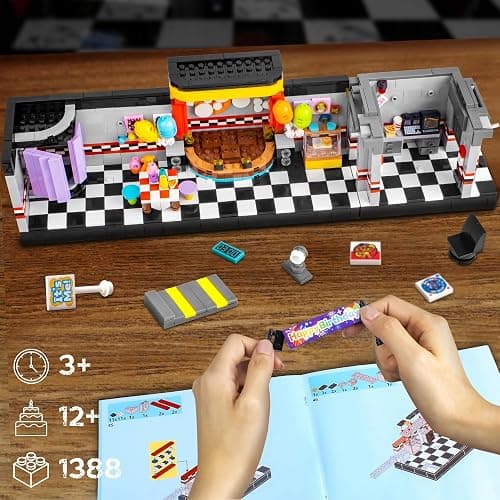 QEINIE Five Nights Security Breach Stage Building Blocks Toys, Classic Horror Game Stage Building Set, Home Decoration Great Birthday Present for Teens, Collectible Present for Game Fans (1388PCS) thumbnail 2