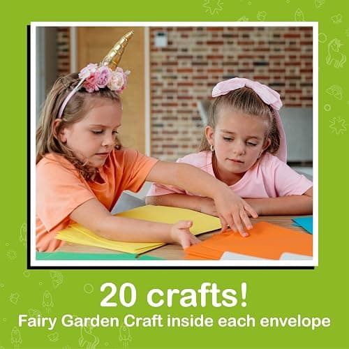 Craftikit® 20 Award-Winning Fairy Garden Crafts for Kids - 20 All-Inclusive Fun Paper Toddler Crafts, Fairy Garden Kit for Kids Ages 3-10 thumbnail 9