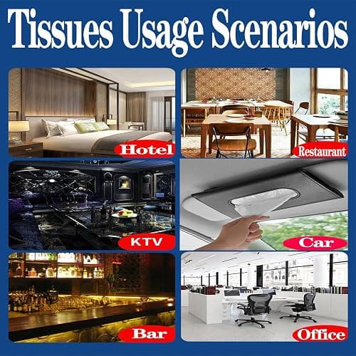 Car Tissue Refills, 18 Packs Car Tissues Auto Visor Tissue Refills for Visor, Napkins Holder Refill, Auto Travel Tissues, Soft and Smooth (18 Pieces) thumbnail 2