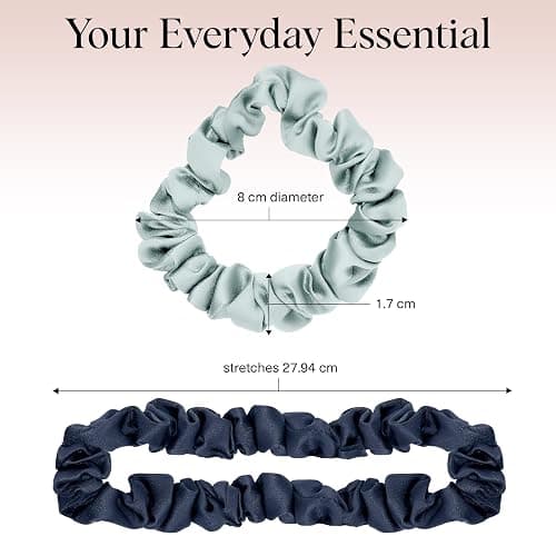 Kitsch Ruched Satin Scrunchies for Women - Garden Bouquet, 5pcs | Wake Up Frizz-Free, No Crease Hair Ties, Softer Than Silk Scrunchies, Stylish Hair Accessories For All Hair Types thumbnail 3