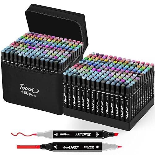KJSHUANGTANG Alcohol Markers, 168 Colors Dual Tip Art Markers, Drawing, Coloring Marker for Kids Sketching Adult Coloring - Image 1