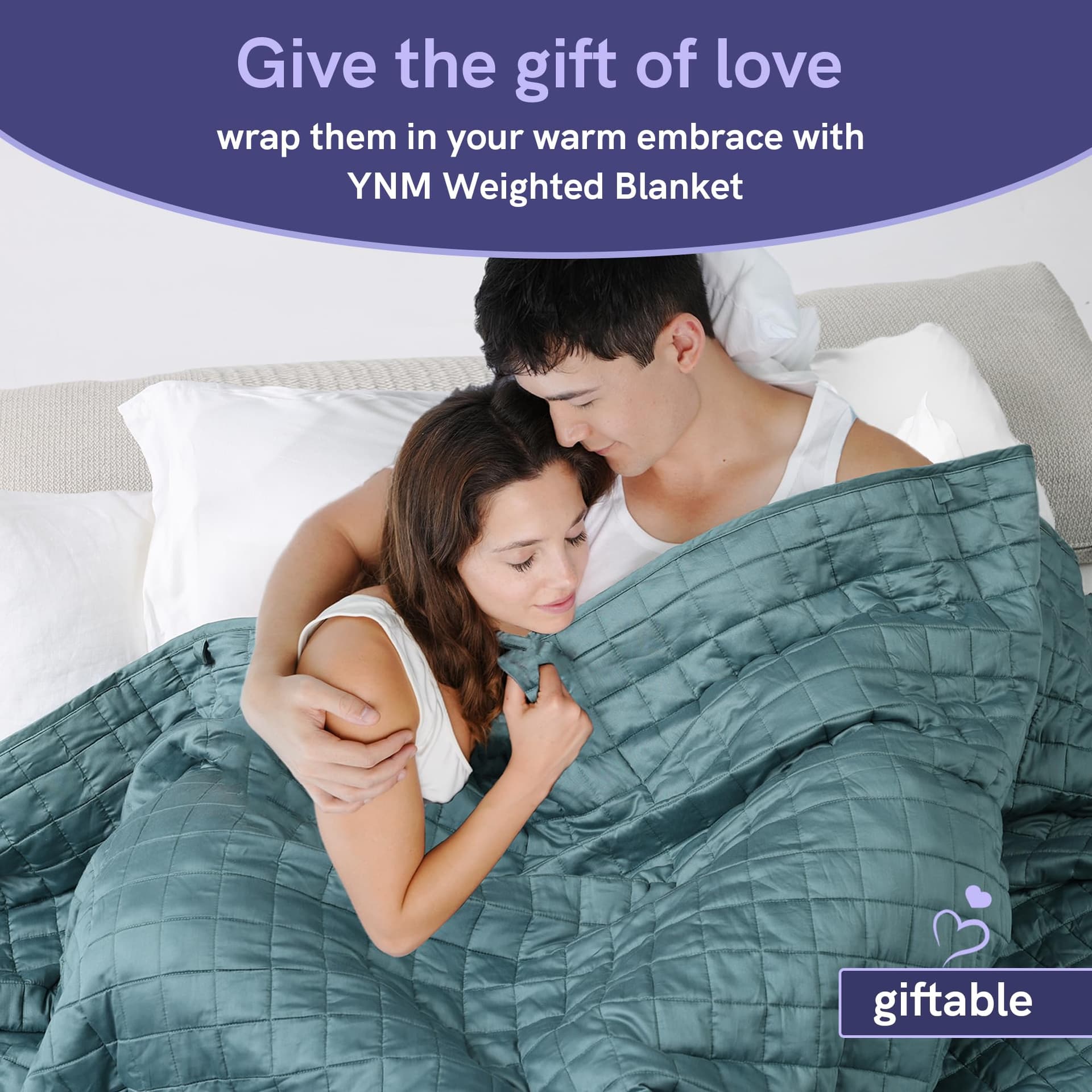 YnM Weighted Blanket (15 lbs, 48''x72'', Twin Size) for People Weigh Around 140lbs | 2.0 Cozy Heavy Blanket | 100% Oeko-Tex Certified Cotton Material with Premium Glass Beads, Dark Grey thumbnail 6