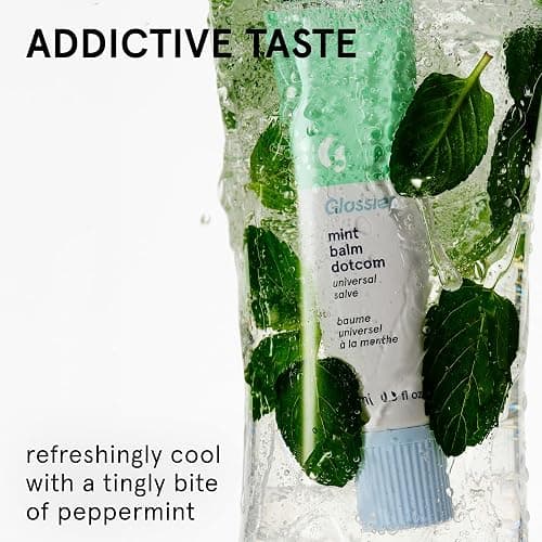 Glossier Balm Dotcom Hydrating Lip Balm - Universal Salve, Up to 12Hr Moisture - Lanolin, Beeswax & Castor Oil for Dry Lips, Cuticles & Skin - Mint, Clear Untinted, 15ml thumbnail 3