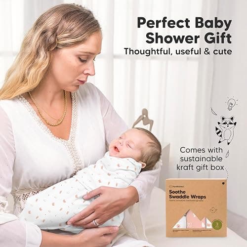 3-Pack Organic Baby Swaddle Sleep Sacks - Swaddles for Newborns, Infant 0-3 Months, Baby Girls, Boys, Soft & Snug Newborn Sleep Sack, Nursery Swaddling Blankets (Butterflies) thumbnail 9