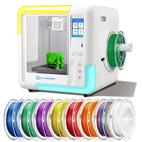 AOSEED X-Maker 3D Printer for Kids and Beginners, Fully Assembled High-Speed 3D Printer with 8 PLA Filament Set, Leveling-Free Bed, Wi-Fi Printing, Resume Printing, Silent, High Precision, with App - Image 1