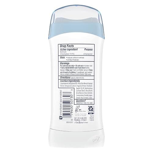 Dove Invisible Solid Antiperspirant Deodorant Stick for Women, Original Clean, For All Day Underarm Sweat and Odor Protection 2.6 oz, Pack of 6 thumbnail 2