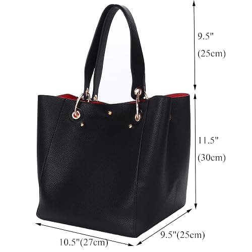 sqlp Large Work Tote Bag for Women Designer Purses and Handbags Big Bucket bags Ladies Travel Crossbody Purse Fuchsia - Dark Green thumbnail 3