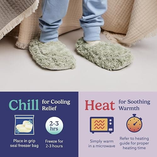 warmies Microwaveable House Slippers for Women - Plush, Soft & Fuzzy Indoor Slippers with Backs & Non-Slip Memory Foam Soles - Cozy Warm Ladies Slipper thumbnail 5