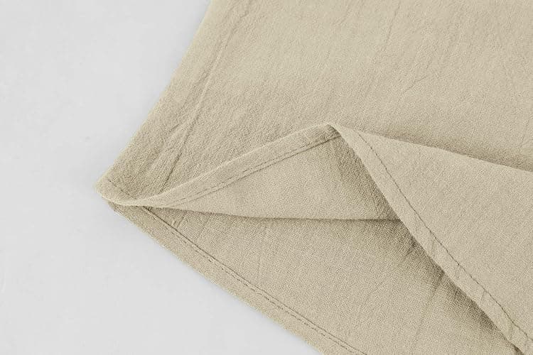Ryannology Mens Linen Shirts Casual Cotton 3/4 Sleeve Regular-Fit Henley T-Shirt Summer Lightweight Beach Yoga Tops thumbnail 6