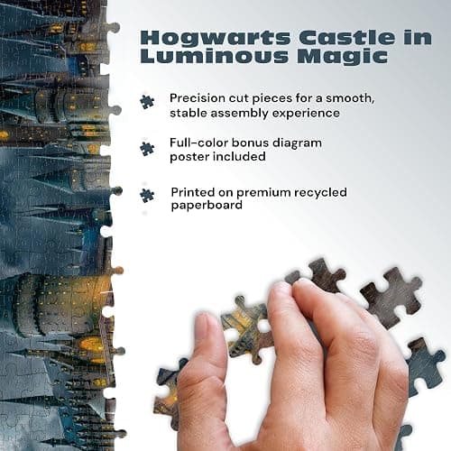 Ceaco - Thomas Kinkade - Harry Potter - Hogwart's Castle - 1500 Piece Jigsaw Puzzle thumbnail 4